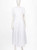 White Cotton Popeline Asymetric Side Tie Midi Dress | ITACHI