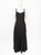 Black Linen Midi Dress With Straps | TSUKIKO