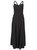 Black Linen Midi Dress With Straps | TSUKIKO