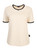 Cream Regular Fit T-Shirt With Black Contrast Trim | BRILLY