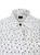 White Printed Small Pattern Loose Fit Button-Up Shirt  | TEMIKO