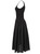 Black Tank Top Midi Dress With Flowy  Gathered Skirt Part | YOKO