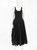 Black Tank Top Midi Dress With Flowy  Gathered Skirt Part | YOKO