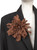 Brown Chiffon Flower Brooch | CHRYSANT