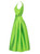 Electric Green Flared Mid-Length Dress | IOSHIKO