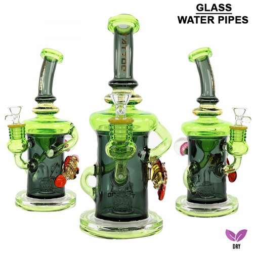 11" Tataoo Recycler Glass Water Pipe - #1153
