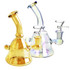 Handbell Iridescent Glass Water Pipe | 6.5" | 14mm F | Colors Vary