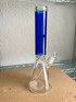14.5" See-Through Clear & Blue Waterpipe w/ Ice Pinch - #12830