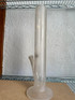 15.5" Etched Leaf Design Frosted Strait Tube Waterpipe - #12767