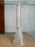 15" Hemp Logo Clear & Etched Waterpipe - #12765
