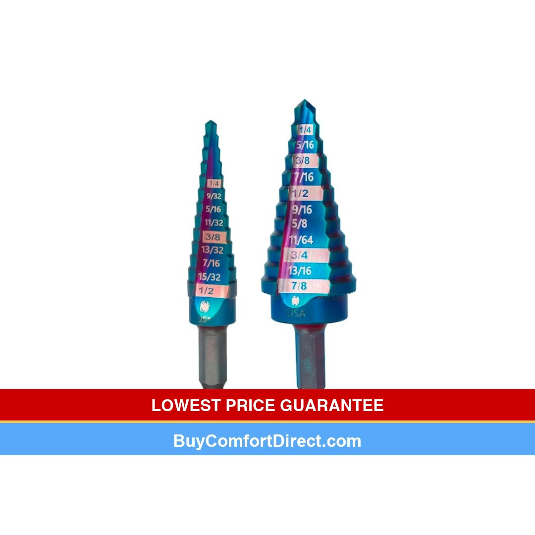 B＋COM PLAY Spyder Mach-Blue 2-Piece 1/4-in Step Drill Bit Set (1/8-in to