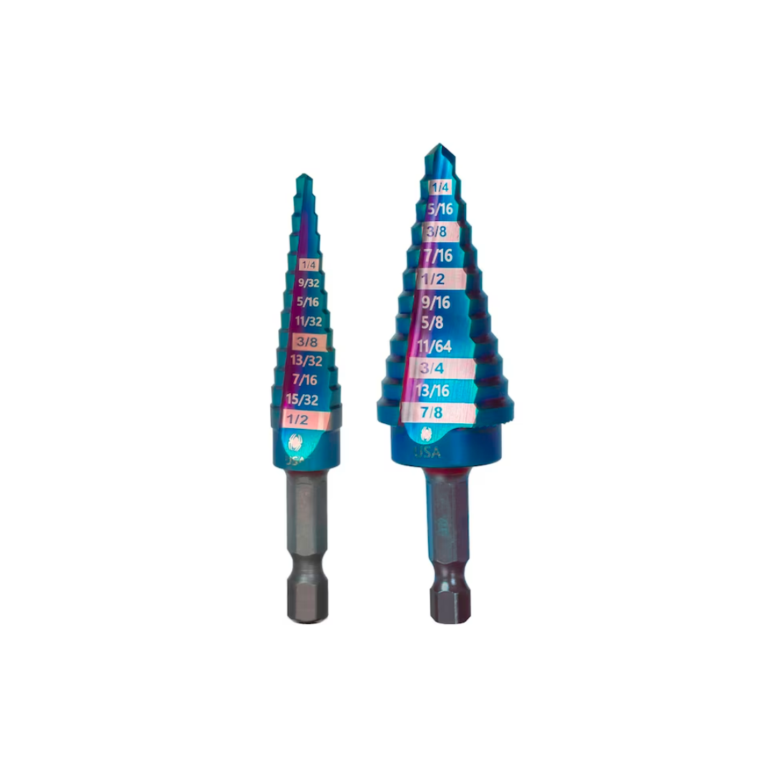 Spyder Mach-Blue 2-Piece 1/4-in Step Drill Bit Set (1/8-in to