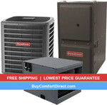 Goodman 3 Ton 17.2 SEER2 80,000 BTU 1% AFUE AC and Furnace System - Horizontal - GLXT7CA3610