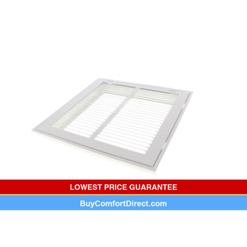 14  x 14   Stamp Faced Sidewall/Ceiling Return 1" Filter Grille White