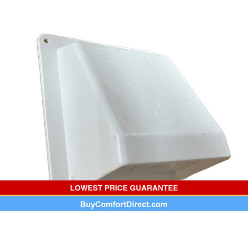 4" WHITE PLASTIC Dryer EAVE Cap with no collar
