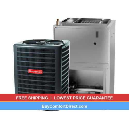 Goodman 1.5 Ton 14.3 SEER2 AC System with Air Handler - Wall-Mount - GLXS4BA1810