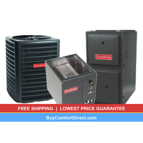 Goodman 2 Ton 14.3 SEER2 40,000 BTU 92% AFUE Dual Fuel System - Upflow - GLZS4BA2410