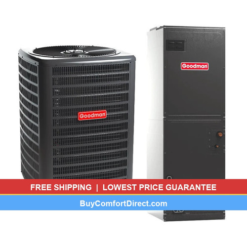 Goodman 3 Ton 15.2 SEER2 AC System with Air Handler - Multi-Position - GLZS5BA3610