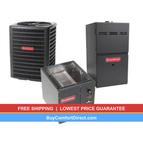 Goodman 3.5 Ton 15.2 SEER2 Air Conditioning System - Upflow - GLXS5BA4210