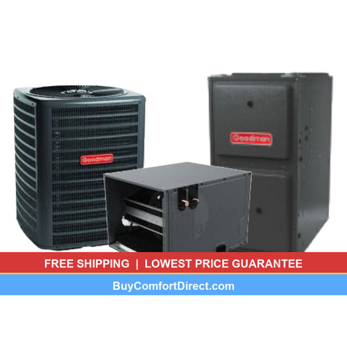 Goodman 3.5 Ton 15.2 SEER2 80,000 BTU 92% AFUE Dual Fuel System - Horizontal - GLZS5BA4210
