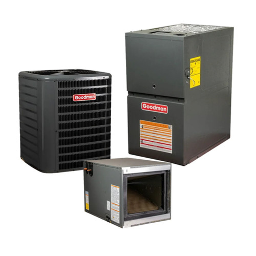 GOODMAN 5 Ton 17.2 SEER2 R 32 80% AFUE Gas Furnace Air Conditioning System (Horizontal Coil)