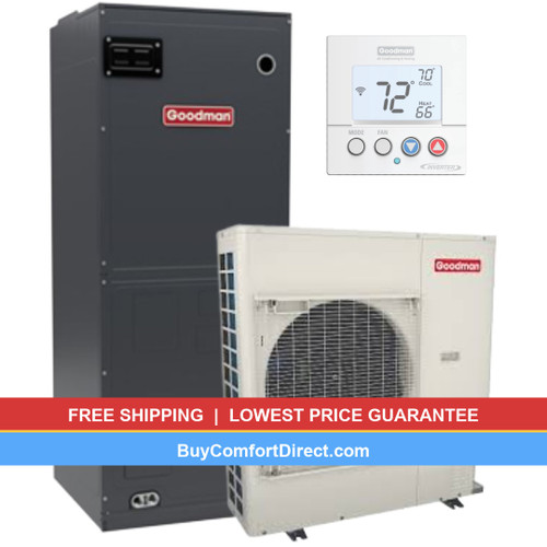 Goodman 4 Ton 17.5 SEER2 Heat Pump System with Air Handler - Multi-Position - GZV7SA4810