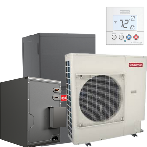 GOODMAN 1.5 Ton 16.2 SEER2 R 32 80% AFUE Gas Furnace Air Conditioning System (Horizontal Coil)