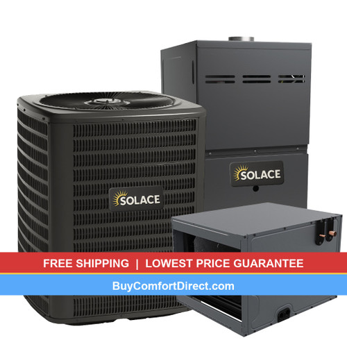 Solace 4 Ton 15.2 SEER2 80,000 BTU 80% AFUE AC and Furnace System - Horizontal - S-GLXS5BA4810
