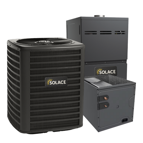 SOLACE 5 Ton 15.2 SEER2 R 32 80% AFUE Gas Furnace Air Conditioning System (Upflow Coil)