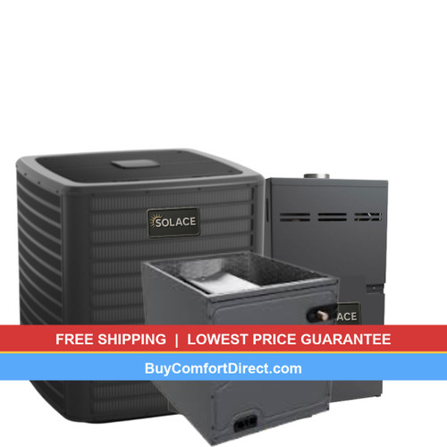 Solace 3 Ton 17.2 SEER2 80,000 BTU 96% AFUE AC and Furnace System - Horizontal - S-GLXT7CA3610