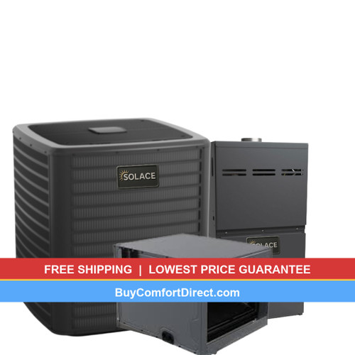Solace 4 Ton 17.2 SEER2 80,000 BTU 80% AFUE AC and Furnace System - Horizontal - S-GLXT7CA4810
