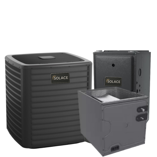 SOLACE 5 Ton 17.2 SEER2 R 32 96% AFUE 100,000 BTU Gas Furnace Air Conditioning System (Upflow Coil)