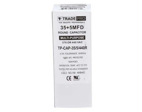 Dual Run Capacitor 35/5 MFD 370/440V Round