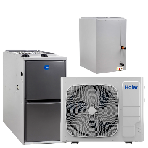 HAIER 5 Ton 18.0 SEER2 R-454B 97% AFUE 110K BTU Dual Fuel System (Upflow Coil)