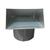 8" Silver Metal Sidewall Cap With 5" Long Collar, Screen and Damper