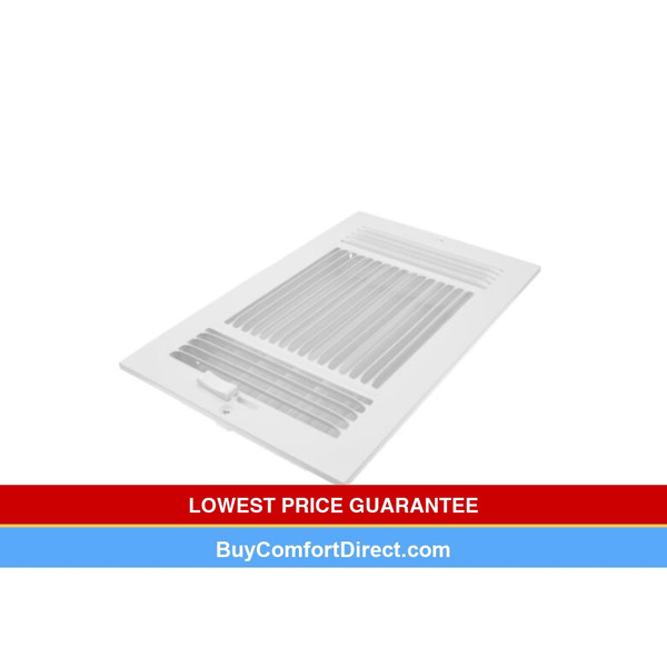 14 x 8   3 Way Stamped Face Register White 