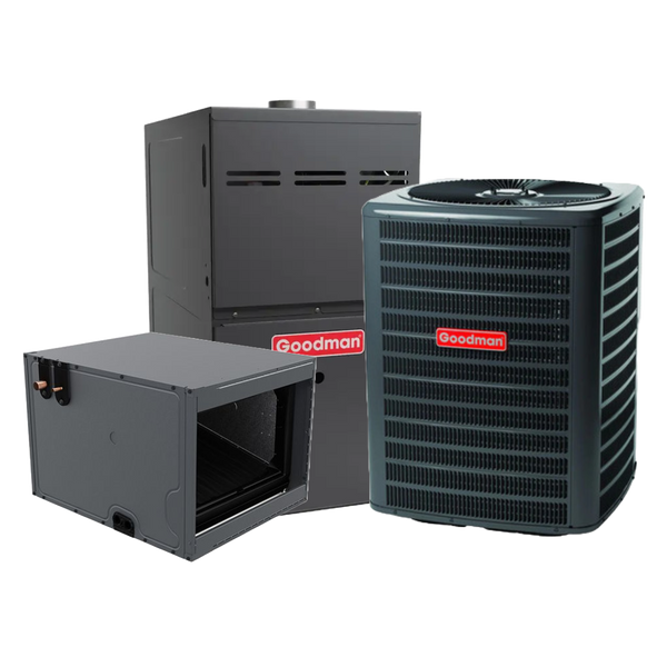 Goodman 1.5 Ton Horizontal 80% Gas System 14.3 SEER2 14" Wide R 32