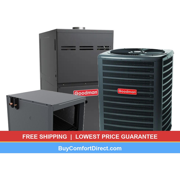 Goodman 3 Ton 14.3 SEER2 60,000 BTU 80% AFUE AC and Furnace System - GLXS4BA3610