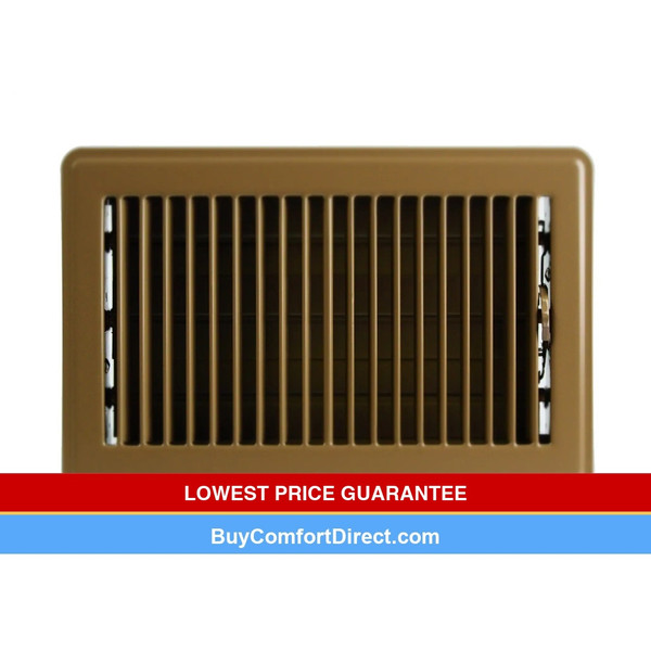 10x6 Brown Floor Supply Register 10" x 6"