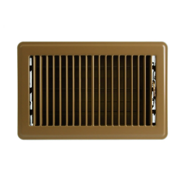 10x6 Brown Floor Supply Register 10" x 6" 10x6 Brown Floor Supply Register 10" x 6"
