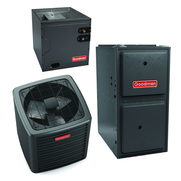 GOODMAN 5 Ton 17.2 SEER2 R-32 96.1% AFUE Gas Furnace Air Conditioning System (Horizontal Coil)