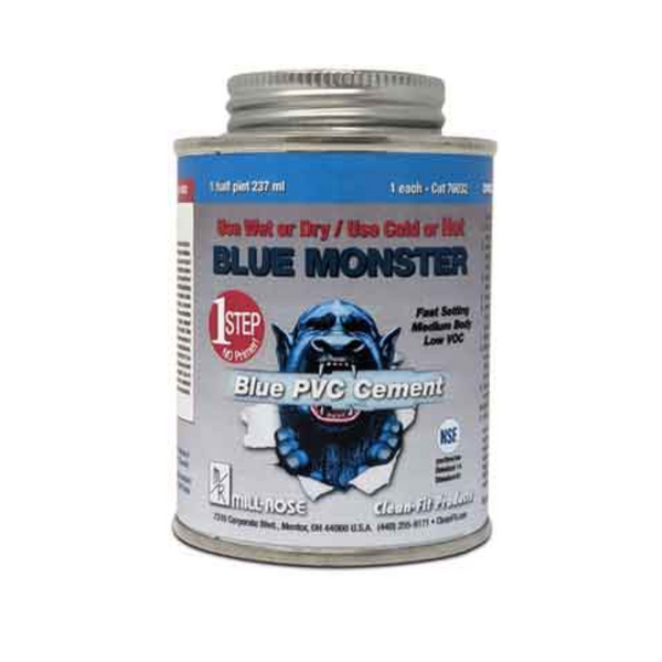 BLUE MONSTER PVC CEMENT 1/4 PINT (4 FL OZ)