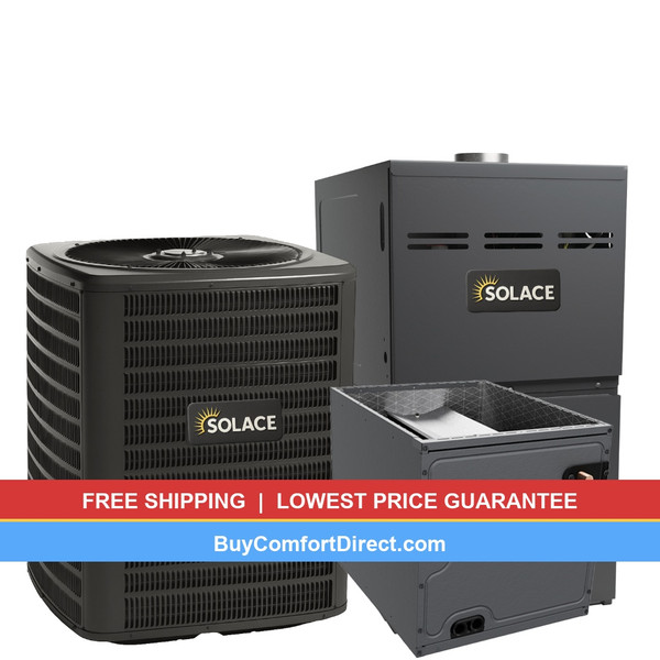 Solace 3 Ton 14.3 SEER2 60,000 BTU 92% AFUE AC and Furnace System - Upflow - S-GLXS4BA3610