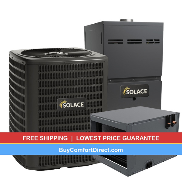 Solace 2 Ton 15.2 SEER2 40,000 BTU 80% AFUE AC and Furnace System - Horizontal - S-GLXS5BA2410