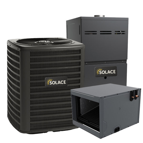 SOLACE 2 Ton 15.2 SEER2 R 32 80% AFUE Gas Furnace Air Conditioning System (Horizontal Coil)