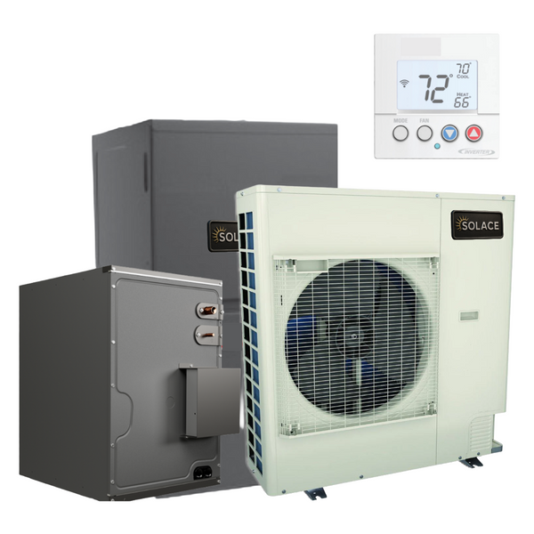 SOLACE 2 Ton 16.2 SEER2 R 32 80% AFUE 60,000 BTU Gas Furnace Air Conditioning System (Upflow Coil)