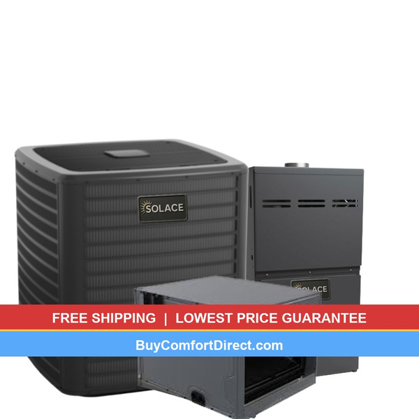 Solace 2 Ton 17.2 SEER2 60,000 BTU 80% AFUE AC and Furnace System - Horizontal - S-GLXT7CA2410
