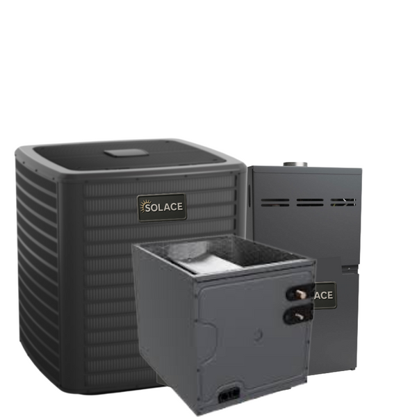 SOLACE 2 Ton 17.2 SEER2 R-32 80% AFUE 60,000 BTU Gas Furnace Air Conditioning System (Upflow Coil)