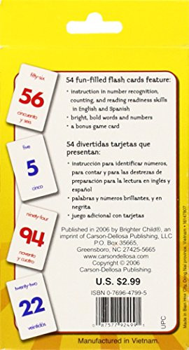 Numbers 1 to 100 Flash Cards: Numeros del 1 al 100 (Brighter Child ...