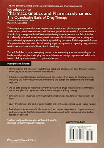 Introduction to Pharmacokinetics and Pharmacodynamics: The Quantitative Basis of Drug Therapy ...